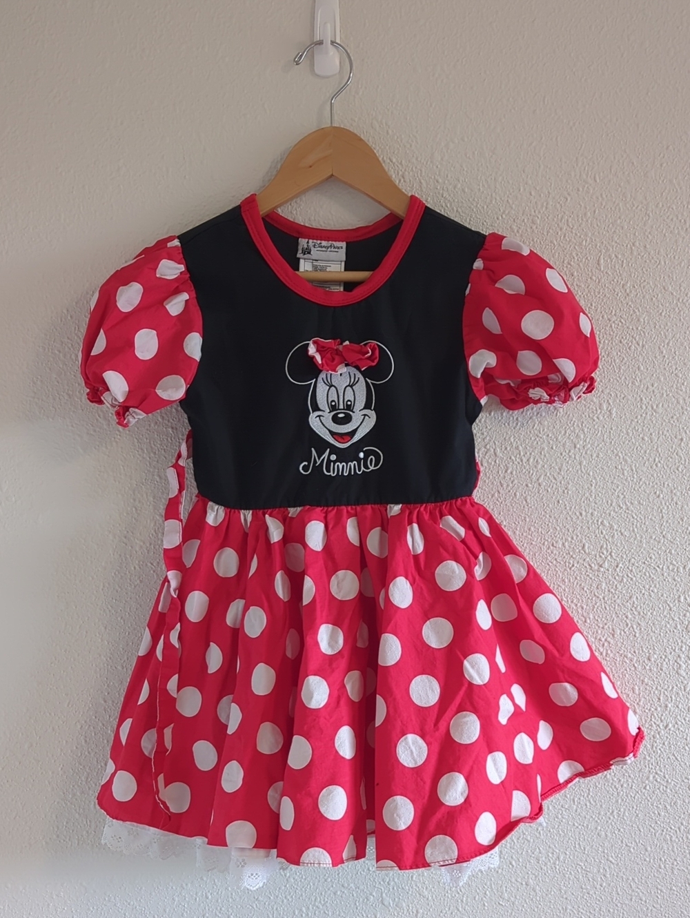 Disney Parks Minnie Mouse Red Polka Dot Kids Dress - Size XS